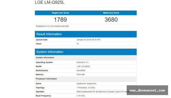 LG Q9 modeli Geekbench testi içerisinde görüntülendi
