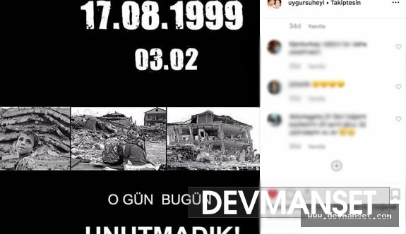 Ünlüler 17 Ağustos 1999 Marmara Depremi'ni unutmadılar