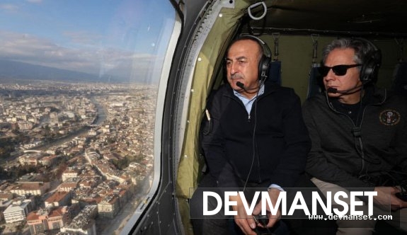 ABD Dışişleri Bakanı Antony Blinken ve Bakan Çavuşoğlu deprem bölgesinde incelemede bulundu!