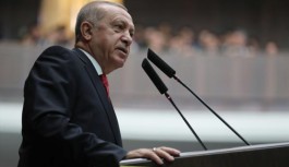 Rozetini erdoğan taktı