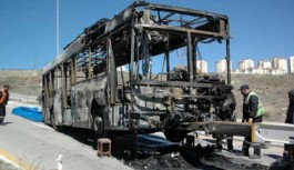 EGO'ya ait otobüs alev alev yandı