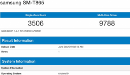 Samsung şirketinin Galaxy Tab S5 modeli Geekbench testinde sızdı